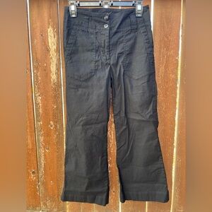 Anthropologie Maeve Black Linen Pants